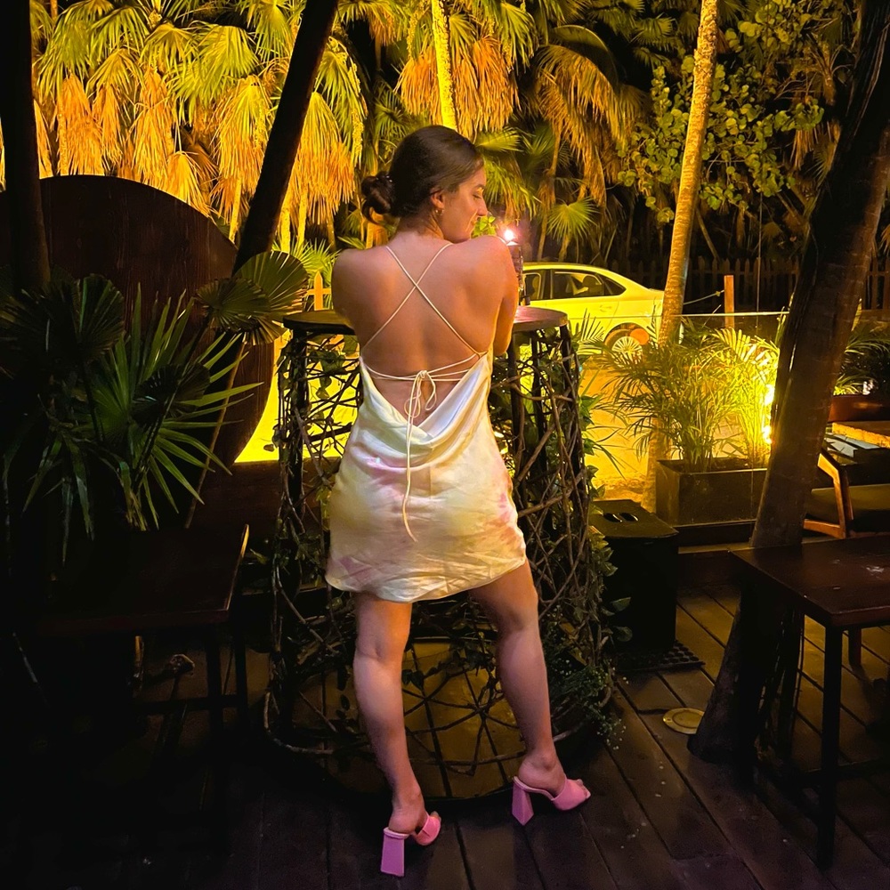 💓ZARA TIE DYE STRAPPY SLIP DRESS💓